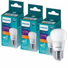 Светодиодная лампа Philips ESSLEDLustre 6.5-75W E27 827 P45NDFR RCA - 3 штуки (929001887007R)