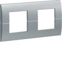 Рамка Hager горизонтальная 2х2М Systo титан (WS402T)