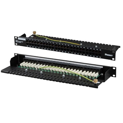 VP50384KBLY Патчпанель телефонная1U, 19'' на 50 портов Panduit, ISDN, Cat. 3
