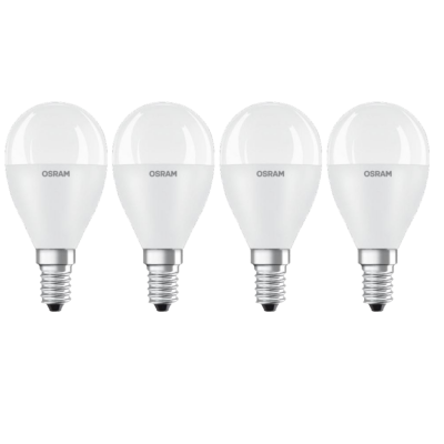 Светодиодная лампа OSRAM LED VALUE CL P60 6,5W/840 230V FR E14 w.o. CE, 4 шт  (4058075623958S)