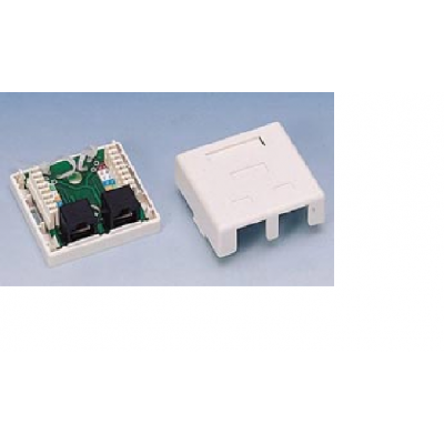 ETB-U28A4 Розетка наружная двойная универсальная UTP RJ45 + RJ12