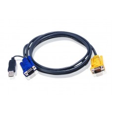 2L-5202UP КВМ-кабель со встроенным конвертером интерфейса PS/2-USB и разъемом SPHD 3-в-1 (1.8м)