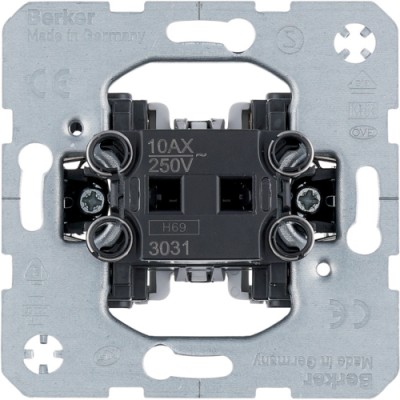 Вимикач Berker 1-полюсний одноклавішний 10АХ/250В (3031)