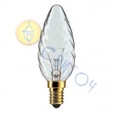 Лампа Philips BW-35 E14 60W прозрачная витая свеча (921502044219)