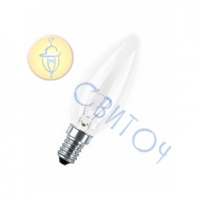 Лампа OSRAM B 60W E27 прозрачная свеча (4008321665973)