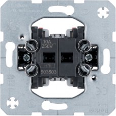 Кнопка 2-клавишная Berker 2НО (механизм), раздельные входящие клеммы, 10А/250В (503503)