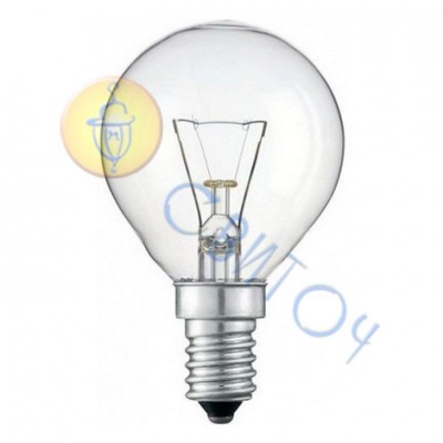 Лампа PILA P-45 Е14 60W прозрачная шарообразная (926000005064)