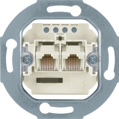 Розетка Berker UAE 2х8(4)-полюсн. з підключенням резисторів, Кат.3 (4592)
