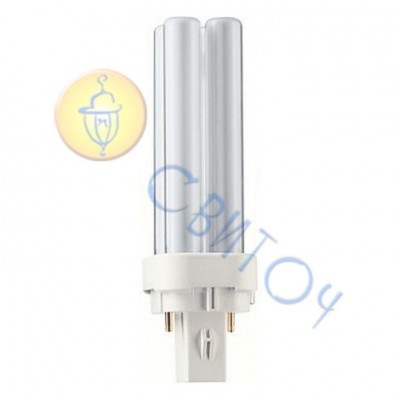 Лампа PHILIPS PL-С G24d-1/2Р 13W/830 компактная люминесцентная (927904883040)