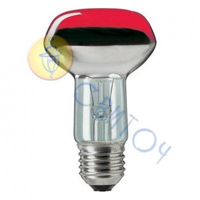 Лампа PHILIPS R63 E27 40W цв. рефлекторная красна (923345944218)