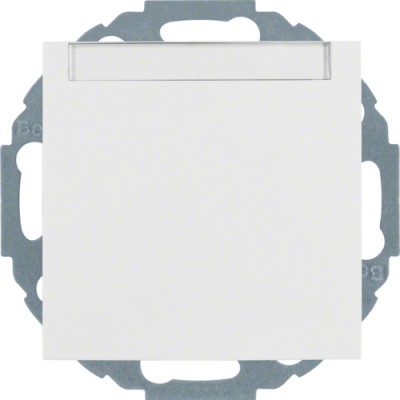Розетка Berker с з/к,крышка,поле д/надписи, защ.конт., п.белизна мат, 16А/250В S.1/B.х (47461909)