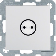 Розетка Berker с з/к с крышкой с знаком розетка, пол.белизна матовая, 16А/250В S.1/B.х (47861949)