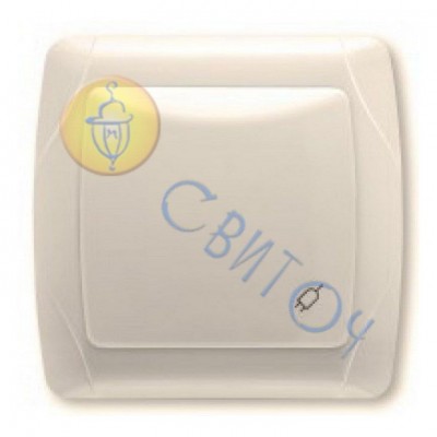 90562012 Розетка с крышкой с з/к крем CARMEN Vi-Ko