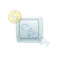 90561031 Выключатель одноклавишный реверсивный белый CARMEN Vi-Ko