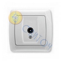 90561060 Розетка TV проходная белая CARMEN Vi-Ko