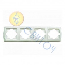 90571104 Рамка 4-я белая. CARMEN Vi-Ko