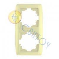 90572002 Рамка 2-а верт. крем CARMEN Vi-Ko