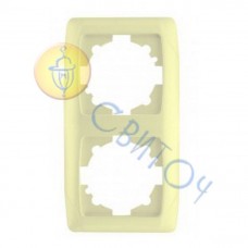 90572002 Рамка 2-я верт. крем CARMEN Vi-Ko