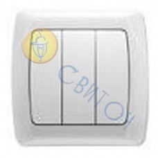 90561068 Выключатель 3-кл. скр. белый CARMEN Vi-Ko