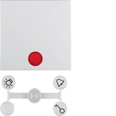Клавиша Berker 1Х с линзами, пол.белизна матовая S.1/B.х (16211909)