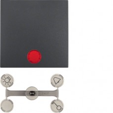 Клавиша Berker 1Х с линзами, антрацит B.х (16211606)