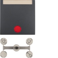 Клавиша Berker 1Х с линзами и полем д/надписи, антрацит B.х (16281606)