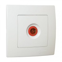 32001007 Розетка ТВ прохідна Lillium Natural Kare/Біла Makel