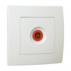 32001007 Розетка ТВ проходная Lillium Natural Kare/белая Makel