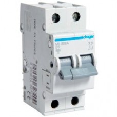 Автоматический выключатель Hager 2P 6kA B-63A 2M (MB263A)