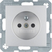 Розетка Berker с центральным з/к, алюминий, 16А/250В B.х (6765761404)