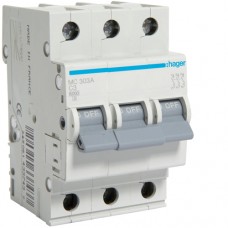 Автоматический выключатель Hager 3P 6kA C-3A 3M (MC303A)