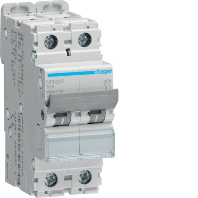 Автоматический выключатель Hager 2P 25kA C-2A 2M (NRN202)