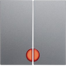 Клавиша Berker 2Х с линзой, алюминий B.х (16271404)