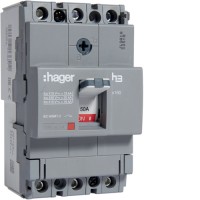 Автоматический выключатель Hager x160, In=50А, 3п, 18kA, Тфикс./Мфикс. (HDA050L)