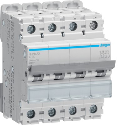 Автоматический выключатель Hager 4P 20kA C-32A 4M (NRN432)