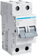 Автоматический выключатель Hager 1P+N 6kA C-10A 2M (MC510A)