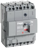 Автоматический выключатель Hager x160, In=32А, 4п, 18kA, Тфикс./Мфикс. (HDA033L)